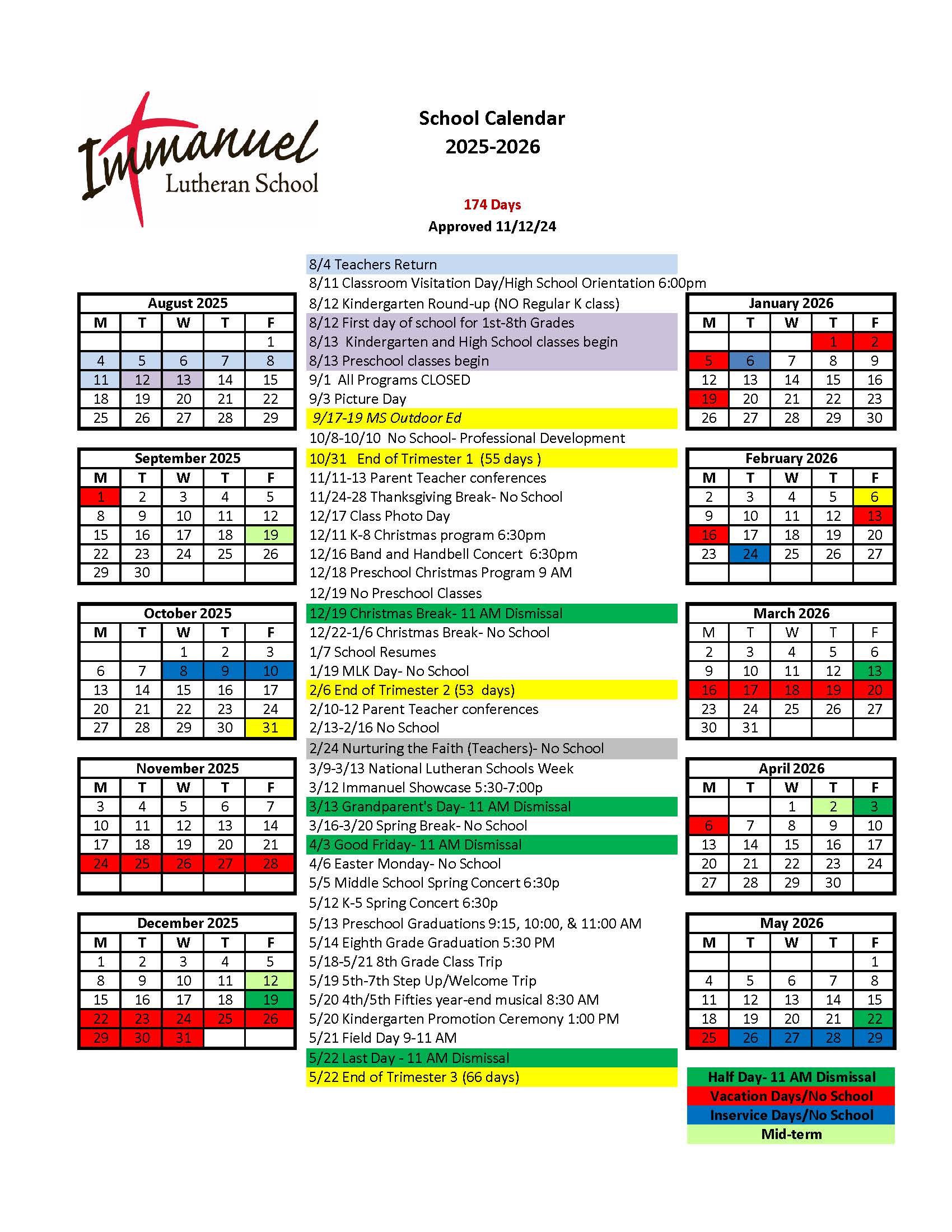 2025 2026 School Calendar 2025 2026 School Calendar